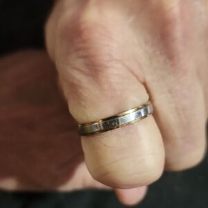 Gold and Silver Men's Custome Ring, Size 14.